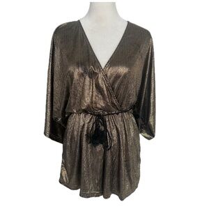 Symphony Metallic Gold Romper